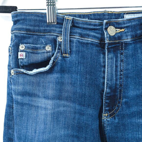Ag Adriano Goldschmied High Rise The Farrah Skinny Ankle Jean Med Wash RawHem 27 - Picture 5 of 12